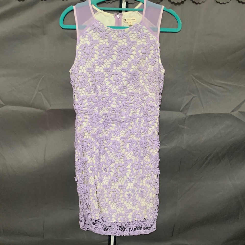 Purple crochet dress